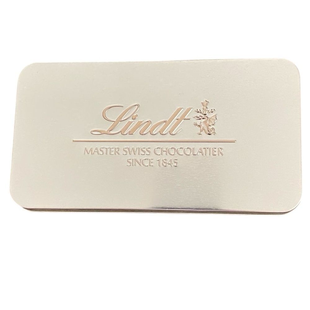 Lindt Gold Color Metal Tin. EMPTY TIN.